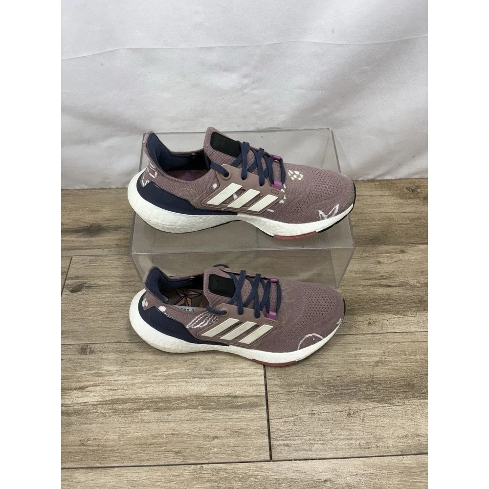Adidas Ultraboost‎ 22 Mauve Navy White Running Shoes GW6917 Womens 8